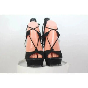 ladies SAINT LAURENT PARIS Black Heels size 38.5